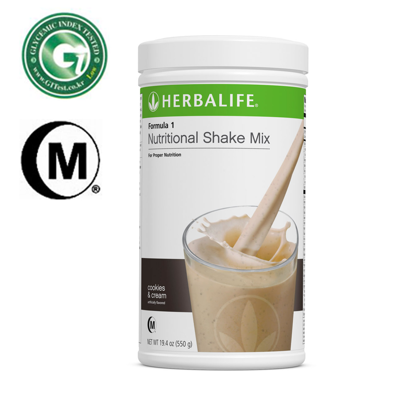 Formula 1 Nutritional Shake Mix Cookies & Cream Net Wt 19.4 oz (550 g) Canister