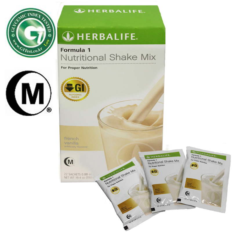 Formula 1 Nutritional Shake Mix French Vanilla Box of 22 Sachets of Net Wt 0.88 oz (25 g) each