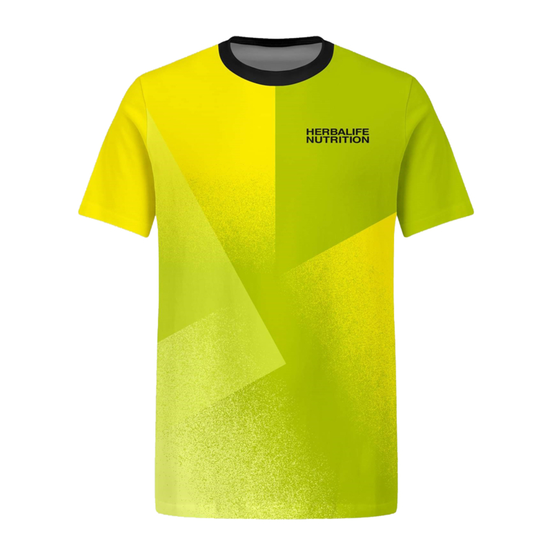 Yellow and Green Abstract DriFit Tee Extra Large Unisex